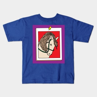 Horses Rider Pony Girl Kids T-Shirt